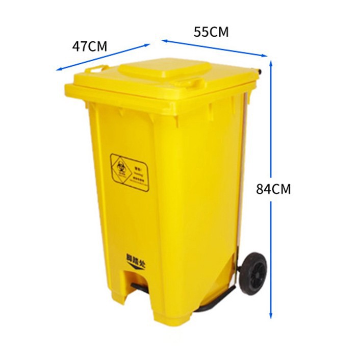 Large Padel 100L With Wheel Trash Can high quality